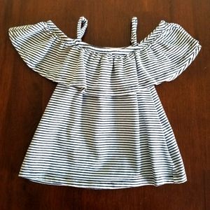 Forever 21 Girls Size 5/6 Ruffle Shoulder Top